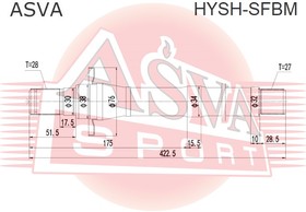 Фото 1/2 HYSH-SFBM, Полуось правая 27x423x28