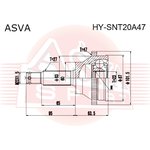 HYSNT20A47 ШРУС НАРУЖНЫЙ 23x60x27