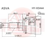 hy-xda44, Шрус наружный 23x50x25 HYUNDAI ELANTRA 2000-2006LANTRA 2000-2006