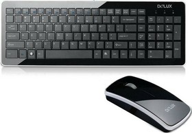 Клавиатура + мышь Delux K1500+M125 Black/Silver