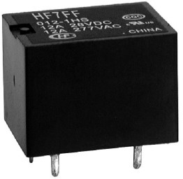 HF7FF/024-1ZTSF, Реле общего назначения Power PCB Relay SPDT Sealed 24VDC