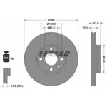 92119203, Диск тормозной NISSAN/RENAULT MICRA/NOTE/CLIO III перед. вент ...