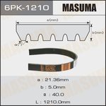 6PK-1210, Ремень поликлиновой 6PK1210 Masuma