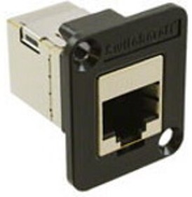 Фото 1/3 EHRJ45P5ES, Modular Connectors / Ethernet Connectors RJ45 Cat5e Panel mt Feedthrough Shielded