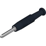 2 mm plug, solder connection, CAT O, black, 973509100