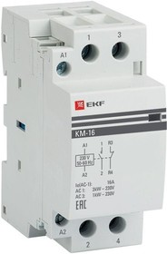 Контактор модульный КМ 16А NО+NC (2 мод.) EKF km-2-16-11