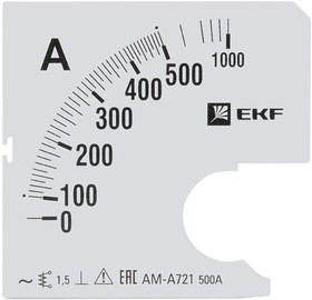 Шкала сменная для A721 500/5А-1.5 PROxima EKF s-a721-500