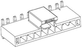 Фото 1/2 105431-1102, Headers & Wire Housings NANO-FIT HDR SMT VT SGL 2CKT TIN BLK