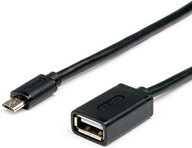 AT3792, Кабель 0.1 m USB(Af)  =  microUSB OTG
