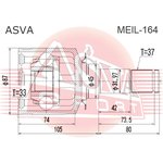 MEIL164, Ремкомплект внутреннего ШРУСа