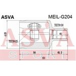 MEIL-G204, ШРУС внутренний левый 25x38x34 (К-кт)