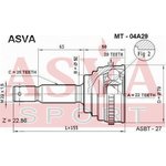 MT-04A29, ШРУС наружный 22x50x25