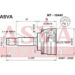 MT-10A43, ШРУС наружный 23x54x25