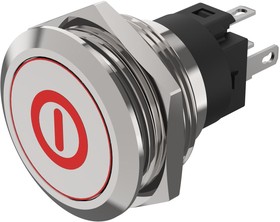 Фото 1/2 82-6151.1A14.B001, Illuminated Pushbutton Switch Momentary Function 1CO LED 24 VDC Red