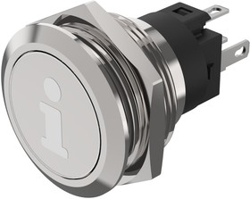 Фото 1/2 82-6151.1A54.B004, Illuminated Pushbutton Switch Momentary Function 1CO LED 24 VDC White