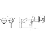 Смеситель для раковины ELATE на 2 отверстия E28318-CP 00000114648