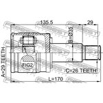 0711-gvsqrh, ШРУС ВНУТРЕННИЙ ПРАВЫЙ 29x35x26 (SUZUKI GRAND VITARA/ESCUDO ...