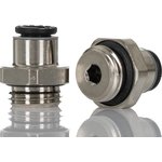 3101 06 13, LF3000 Series Straight Threaded Adaptor, G 1/4 Male to Push In 6 mm ...
