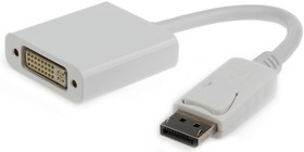 Фото 1/3 Gembird Переходник DisplayPort - DVI , 20M/19F, белый (A-DPM-DVIF-002-W )
