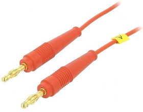 64.1025-10022, Test Lead, Red, Brass, 1m