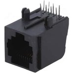 RJJU88143E7V012, Гнездо, RJ45, PIN: 8, Кат: 5, Конф: 8p8c, THT, угловой