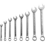15422, Набор ключей комбинированных, 6 - 19 мм, 8 шт., CrV, полированный хром