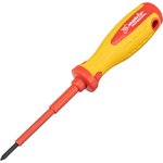 12924, Insulated Screwdriver up to 1000 V, PH0x75 mm, CrMo, 2K handle