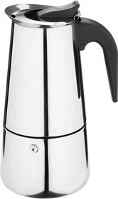Фото 1/4 Гейзерная кофеварка ITALIA, объем 450 мл/9 чашек, из нержавеющей стали 104759