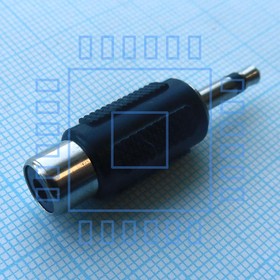 AD6018 TS штекер 3,5 - RCA гнездо, переходник моно 3.5 шт. - тюльпан гнездо