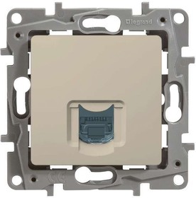 Механизм розетки информ. 1-м СП Etika RJ45 CAT.5 UTP сл. кость Leg 672341