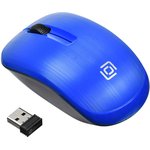 Мышь Оклик 525MW черный/синий оптическая (1000dpi) беспроводная USB для ноутбука ...