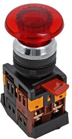Кнопка "Грибок" AELA-22 NO+NC 220В с подсветкой красн. PROxima EKF pbn ...