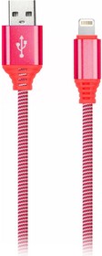 Фото 1/2 Дата-кабель Smartbuy 8pin кабель в нейлон. оплетке Socks, 1 м.,  2А, красный (iK-512NS red)