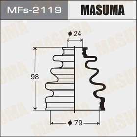 MFs-2119, Пыльник ШРУС 79 x 98 x 24 Masuma Toyota Corolla (E100, E120) 91-06, Carina 90-, Vitz , 00- силикон