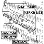 Пыльник рулевой MZRKB-MZ3