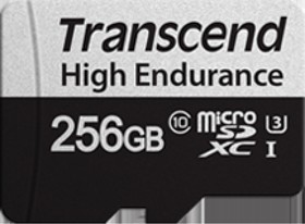 Фото 1/4 Transcend TS256GUSD350V High Endurance microSDXC 256GB class 10 UHS-I U3 45/95MB/s + SD адаптер