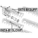 0874-B13LOWF, Втулка направляющая суппорта тормозного переднего
