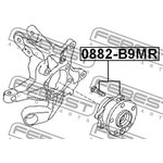 0882B9MR, Ступица в сборе с подшипником SUBARU B9 TRIBECA W10 04-