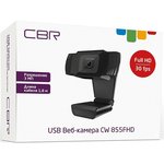 CBR CW 855FHD Black, Веб-камера с матрицей 3 МП, разрешение видео 1920х1080 ...