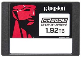 Фото 1/10 Твердотельный накопитель Kingston Enterprise SSD 1,92TB DC600M 2.5" SATA 3 R560/W530MB/s 3D TLC MTBF 2M 94 000/78 000 IOPS 3504TBW (Mixed-Us