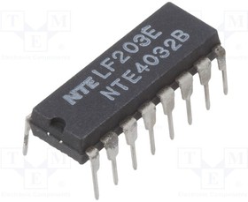 Фото 1/3 NTE4032B, IC: digital; binary adder; CMOS; 3?18VDC; THT; DIP16; Ch: 3; 3mA