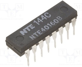 Фото 1/3 NTE40160B, IC: digital; 4bit,decade counter,synchronous; CMOS; THT; DIP16