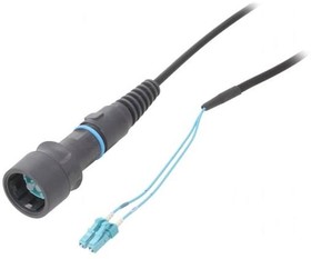 Фото 1/4 PXF6050AAA, LC to LC Duplex Multi Mode OM3 Fibre Optic Cable, 50/125µm, Aqua, 5m