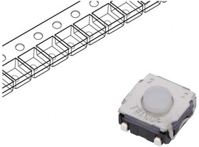 Фото 1/5 KSC222J LFS, IP67 Button Tactile Switch, SPST 50 mA 3.5mm Surface Mount