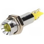 SMBD06104, LED Indicator, Yellow, 6.2mm, 28V, Solder Tag, 1.3 x 0.3 mm