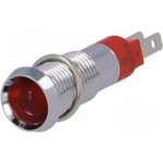 SMBD 08012, Индикат.лампа: LED, вогнутый, 12-14ВDC, Отв: d8,2мм, IP67, металл