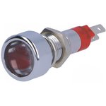 SMLD 08014, Индикат.лампа: LED, плоский, 24-28ВDC, 24-28ВAC, Отв: d8,2мм, IP67
