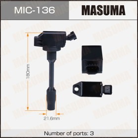 MIC-136, Катушка зажигания Toyota Camry (V70) 17-, C-HR 19-, RAV4 18- (M20AFXS, A25A-FXS) Masuma