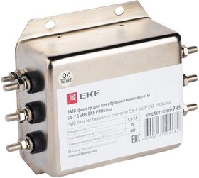 Фото 1/3 ЭМС-фильтр для преобразователя частоты 5.5-7.5кВт EKF vector-emi-7R5
