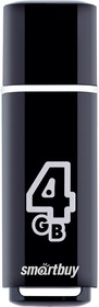Фото 1/5 USB 2.0 накопитель Smartbuy 4GB Glossy series Black (SB4GBGS-K)
